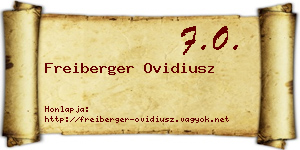 Freiberger Ovidiusz névjegykártya